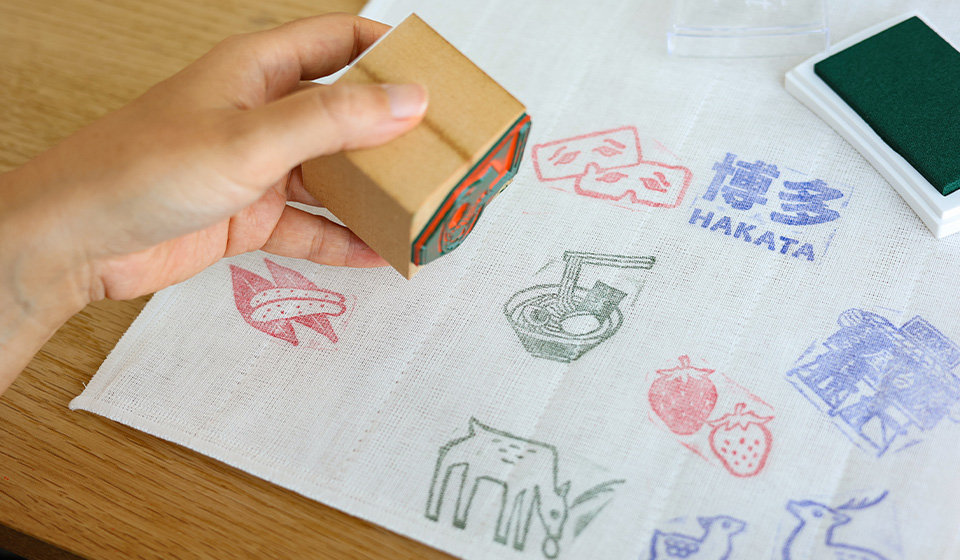 【中川政七商店 福岡天神店】スタンプで、自分だけのふきんをつくろう！